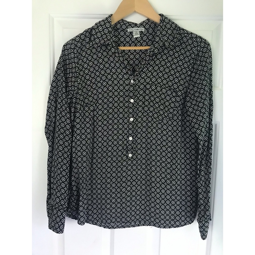 Black and White Business Casual Blouse
